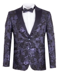 Luxury Printed Mens Blazer J 438 - Thumbnail