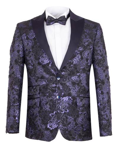 Oscar Banks - Luxury Printed Mens Blazer J 438