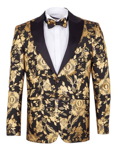 Oscar Banks - Luxury Printed Mens Blazer J 439