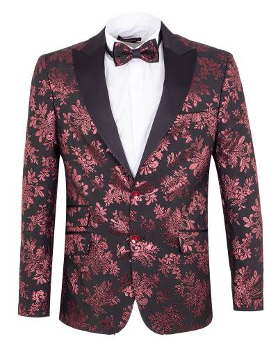 Oscar Banks - Luxury Printed Mens Blazer J 441