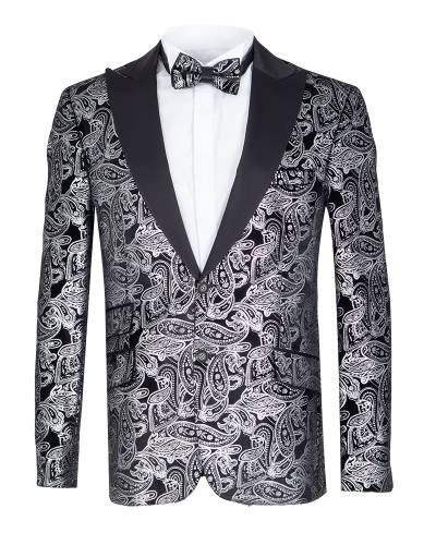 Oscar Banks - Luxury Printed Mens Blazer J 445