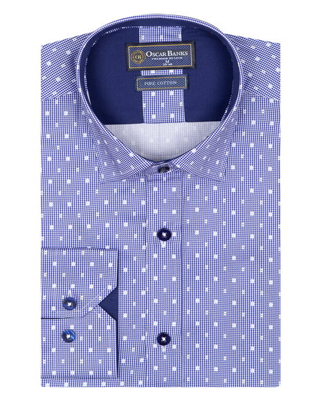 Luxury Printed Pure Cotton Mens Shirt SL 6851