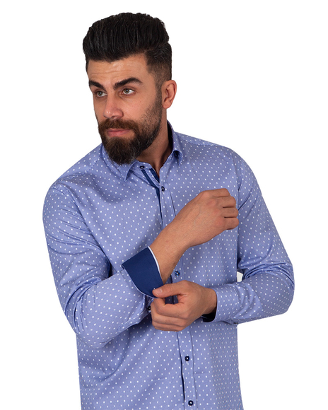 Luxury Printed Pure Cotton Mens Shirt SL 6851