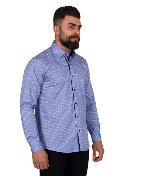 Luxury Printed Pure Cotton Mens Shirt SL 6851