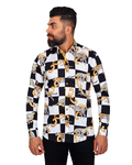 Luxury Printed Pure Cotton Mens Shirt SL 6915 - Thumbnail