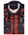 Luxury Printed Satin Mens Shirt SL 6831 - Thumbnail