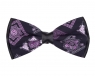 Luxury PY 01 Adjustable Black And Pattern Bowtie - Thumbnail