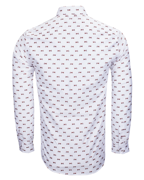 Oscar Banks - Luxury Retro Racecar Printed Oscar Banks Long Sleeved Mens Shirt SL 5928 (1)