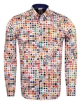 Luxury Shapes Printed Long Sleeved Mens Shirt SL 6931 - Thumbnail