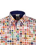 Luxury Shapes Printed Long Sleeved Mens Shirt SL 6931 - Thumbnail