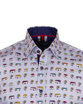 Luxury Short Sleeved Bus Printed Mens Shirt SS 6838 - Thumbnail