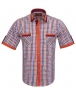 Luxury Short Sleeved Check Shirt With Chest Pocket SS 6042 - Thumbnail