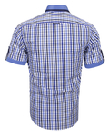 Luxury Short Sleeved Check Shirt With Chest Pocket SS 6042 - Thumbnail