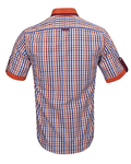 Luxury Short Sleeved Check Shirt With Chest Pocket SS 6042 - Thumbnail