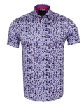 Luxury Short Sleeved Floral Printed Mens Shirt SS 6845 - Thumbnail