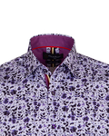 Luxury Short Sleeved Floral Printed Mens Shirt SS 6845 - Thumbnail