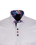 Luxury Short Sleeved Mens Shirt With Details SS 7026 - Thumbnail