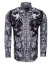 Luxury Special Pattern Printed Long Sleeved Satin Mens Shirt SL 6431 - Thumbnail