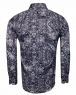 Luxury Special Pattern Printed Long Sleeved Satin Mens Shirt SL 6431 - Thumbnail