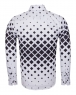 Luxury Squares Printed Long Sleeved Mens Shirt SL 6735 - Thumbnail