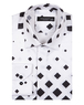 Luxury Squares Printed Long Sleeved Mens Shirt SL 6735 - Thumbnail