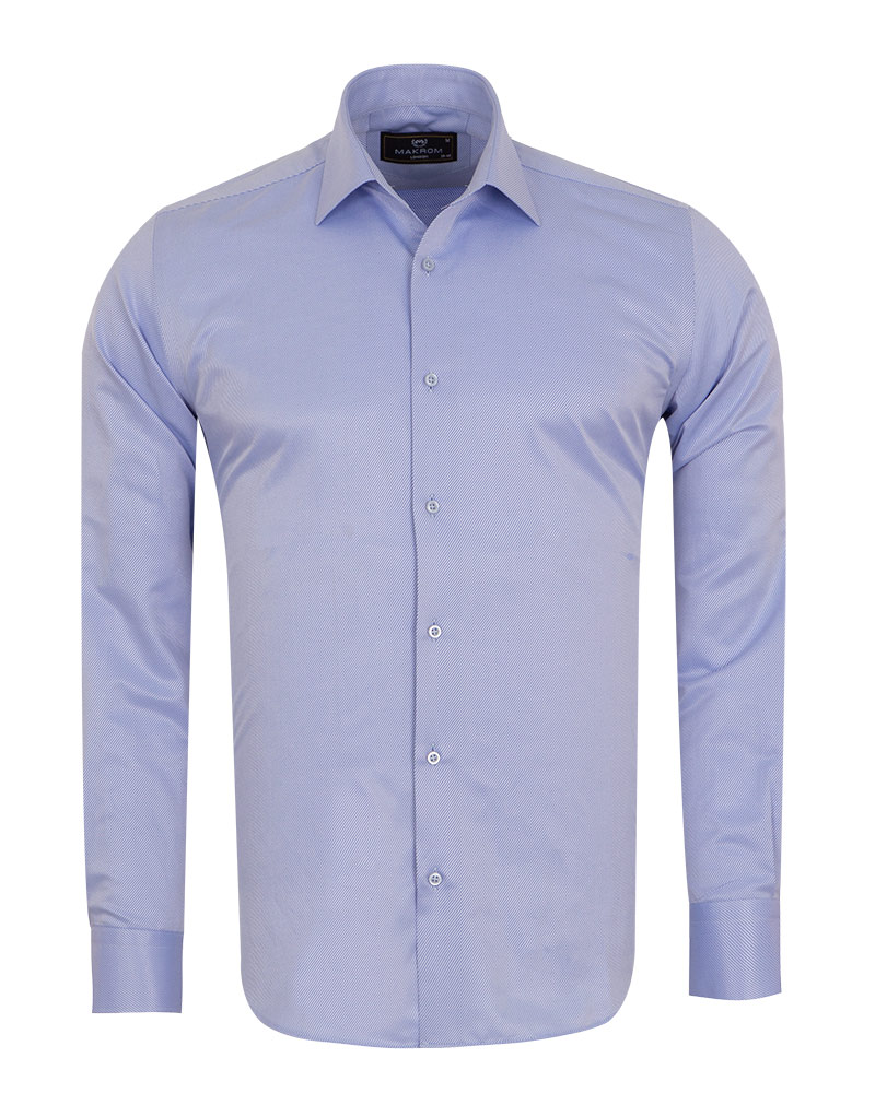 MAKROM - Luxury Strip Textured Long Sleeved Shirt SL 7120 (Thumbnail - )
