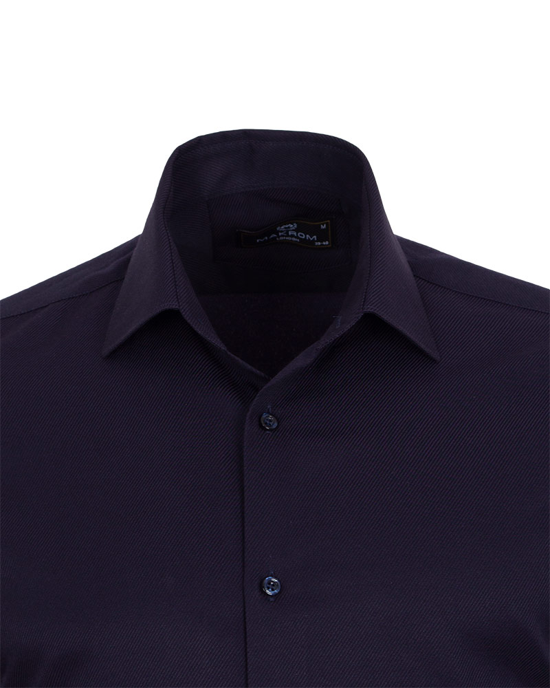 Luxury Strip Textured Long Sleeved Shirt SL 7120 - Thumbnail