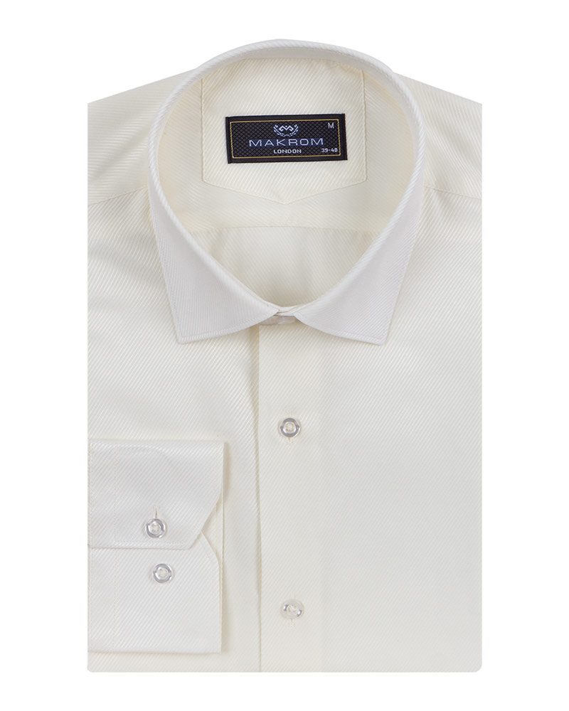 Luxury Strip Textured Long Sleeved Shirt SL 7120 - Thumbnail