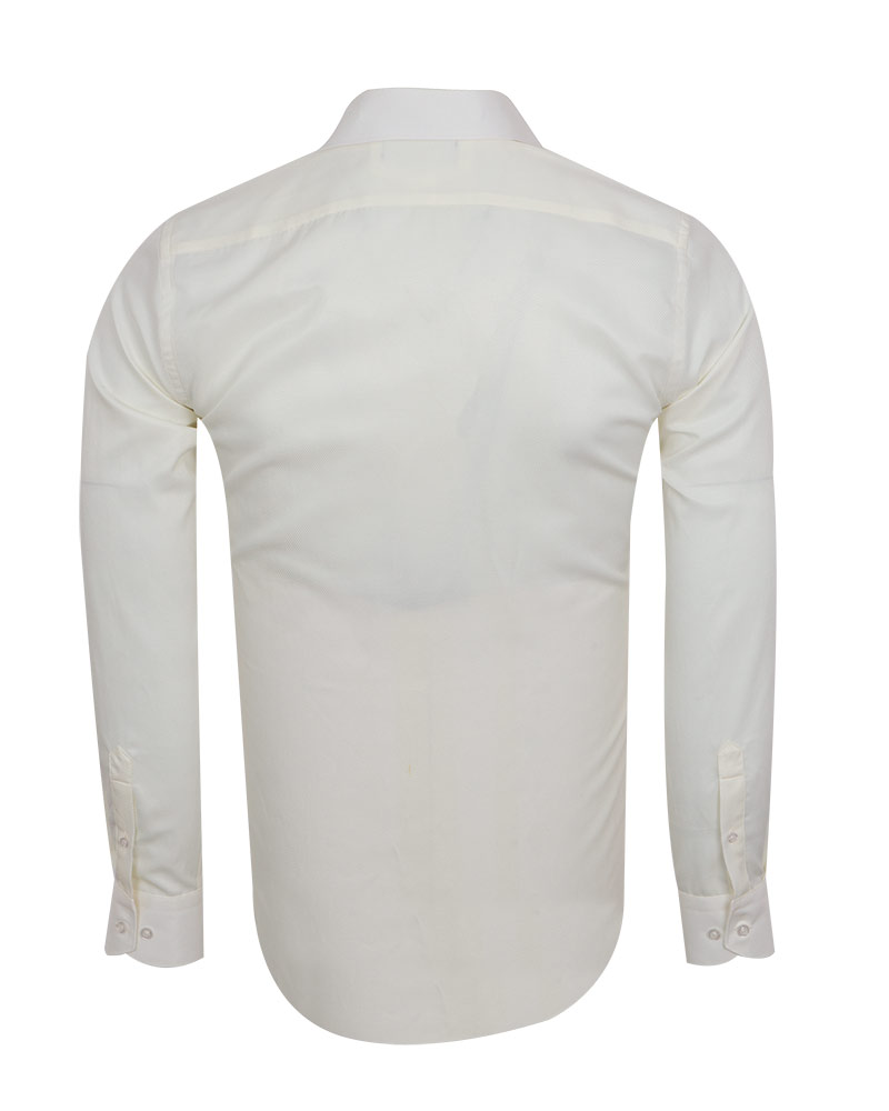 Luxury Strip Textured Long Sleeved Shirt SL 7120