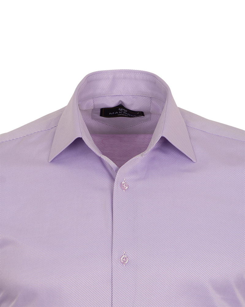 Luxury Strip Textured Long Sleeved Shirt SL 7120 - Thumbnail