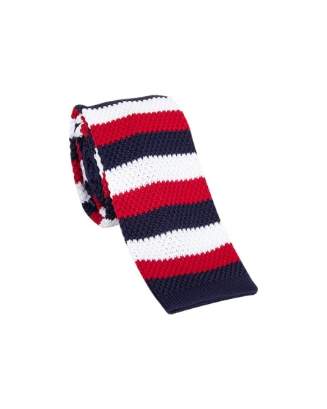 MAKROM - Luxury Striped Design Knitted Necktie KR 26 (Thumbnail - )