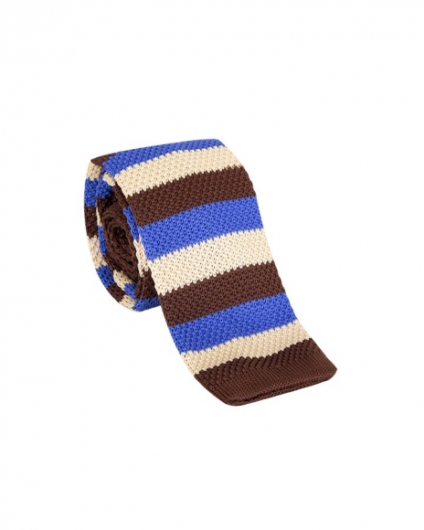 MAKROM - Luxury Striped Design Knitted Necktie KR 26 (Thumbnail - )