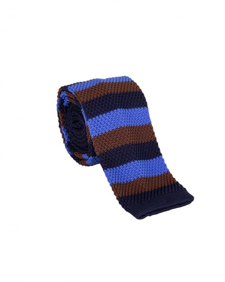 MAKROM - Luxury Striped Design Knitted Necktie KR 27 (Thumbnail - )
