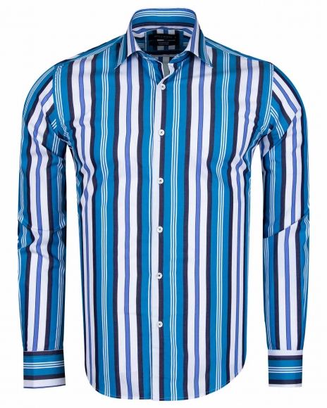 Luxury Striped Long Sleeved Mens Shirt SL 5405-A