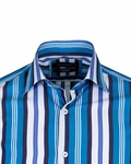 Luxury Striped Long Sleeved Mens Shirt SL 5405-A - Thumbnail