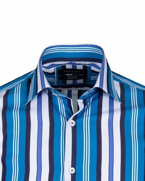 Luxury Striped Long Sleeved Mens Shirt SL 5405-A