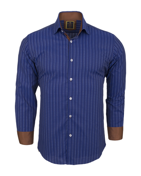 Luxury Striped Long Sleeved Mens Shirt SL 5973