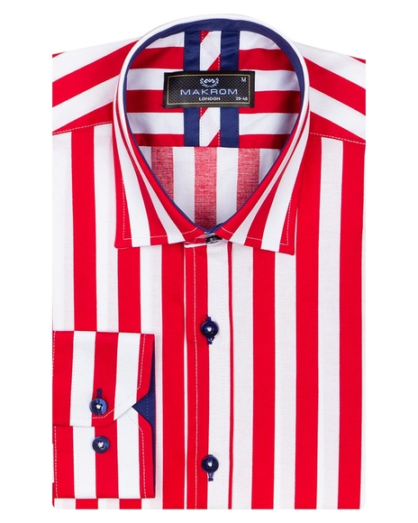Luxury Striped Long Sleeved Mens Shirt SL 6804