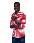 Luxury Striped Long Sleeved Mens Shirt SL 6804 - Thumbnail