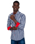 Luxury Striped Long Sleeved Mens Shirt SL 6804 - Thumbnail