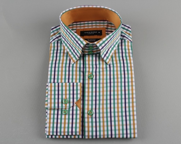 MAKROM - Luxury Striped Long Sleeved Shirt SL 5519 (Thumbnail - )