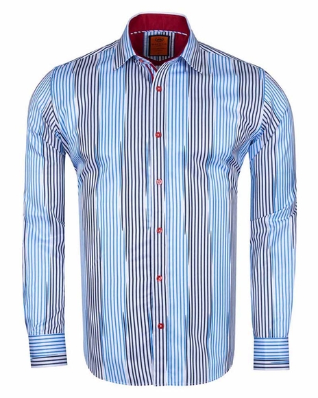 MAKROM - Luxury Striped Long Sleeved Shirt SL 6245