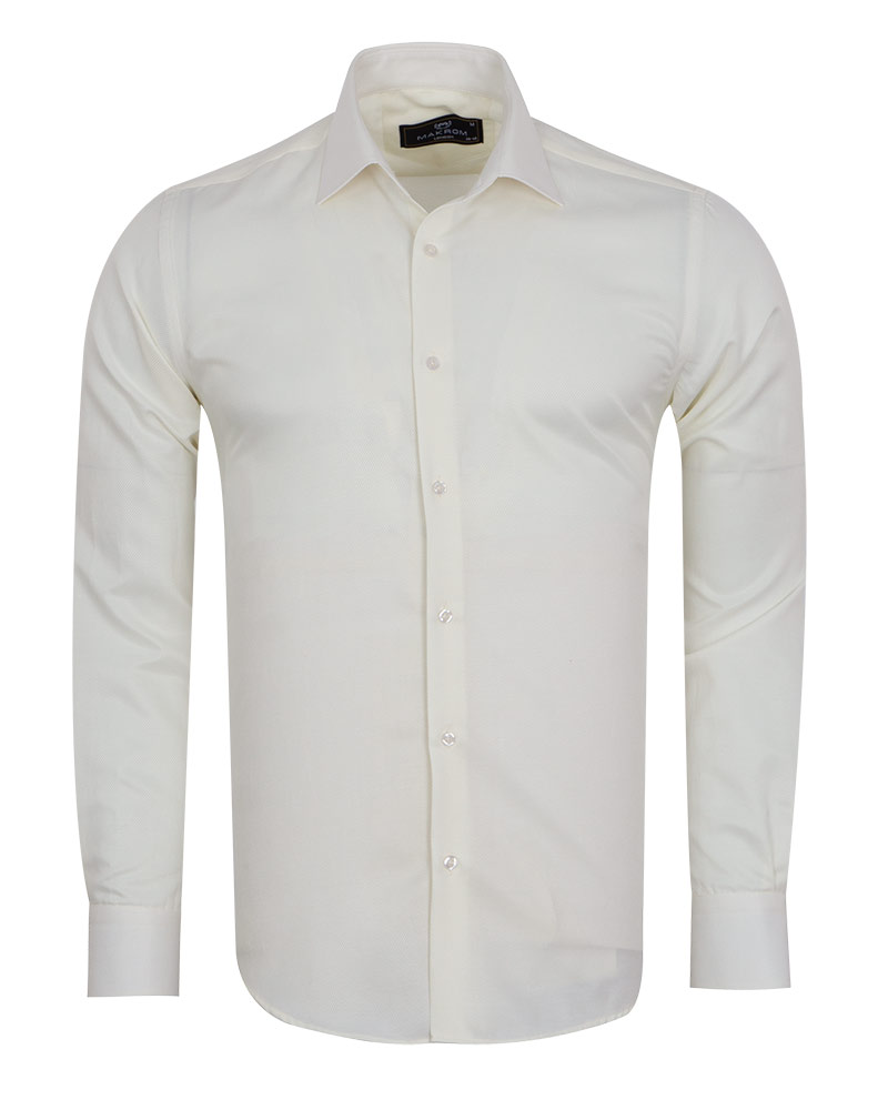 MAKROM - Luxury Striped Long Sleeved Shirt with Necktie Set SL 7120K (Thumbnail - )