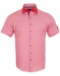 Luxury Striped Short Sleeved Shirt SS 188 - Thumbnail