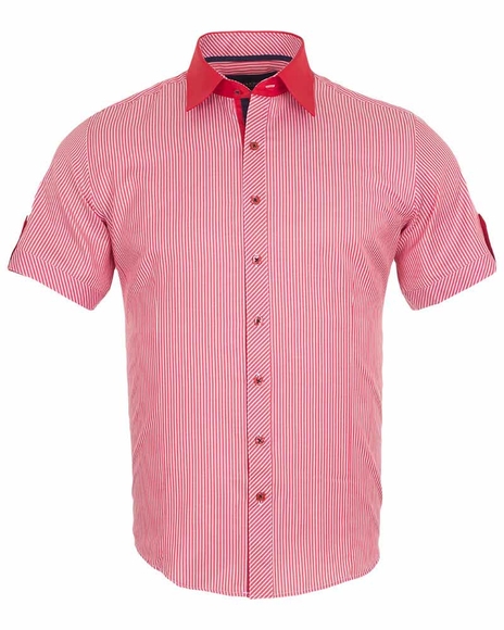 Luxury Striped Short Sleeved Shirt SS 188