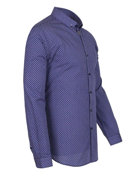 Luxury Textured Oscar Banks Long Sleeved Mens Shirt SL 5910