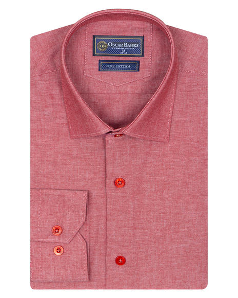 Luxury Textured Pure Cotton Mens Shirt SL 6921