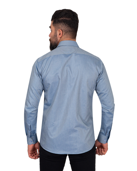 Luxury Textured Pure Cotton Mens Shirt SL 6921