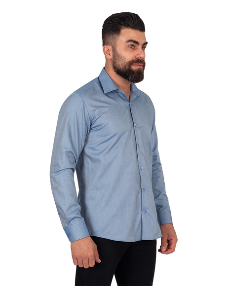 Luxury Textured Pure Cotton Mens Shirt SL 6921