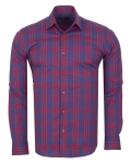 Mens Checkhed Long Sleeved Shirt SL 7181 - Thumbnail